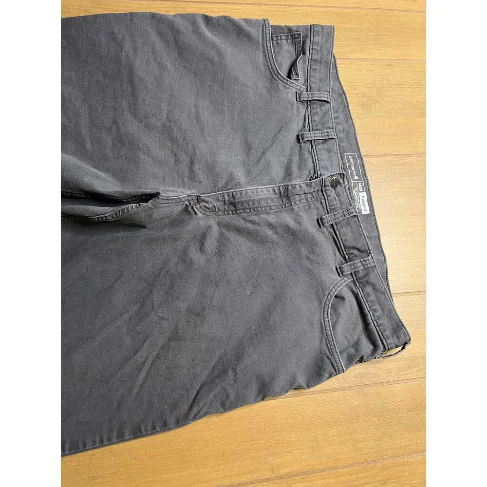 Carhartt Relaxed Fit Pants Mens 44x32 Gray Workwear Cotton Stretch‎